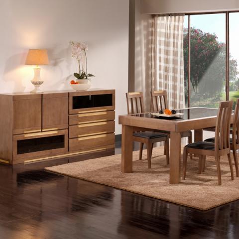 APARADOR B + MESA JANTAR B + CADEIRA B